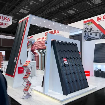 Exhibition booth construction at BAU Munich