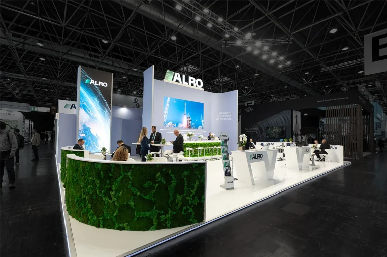 exhibition stand design and construction at Aluminium Dusseldorf