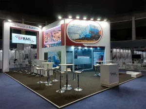 exhibition stand design and construction at TransLogistica Bucharest EP Rail