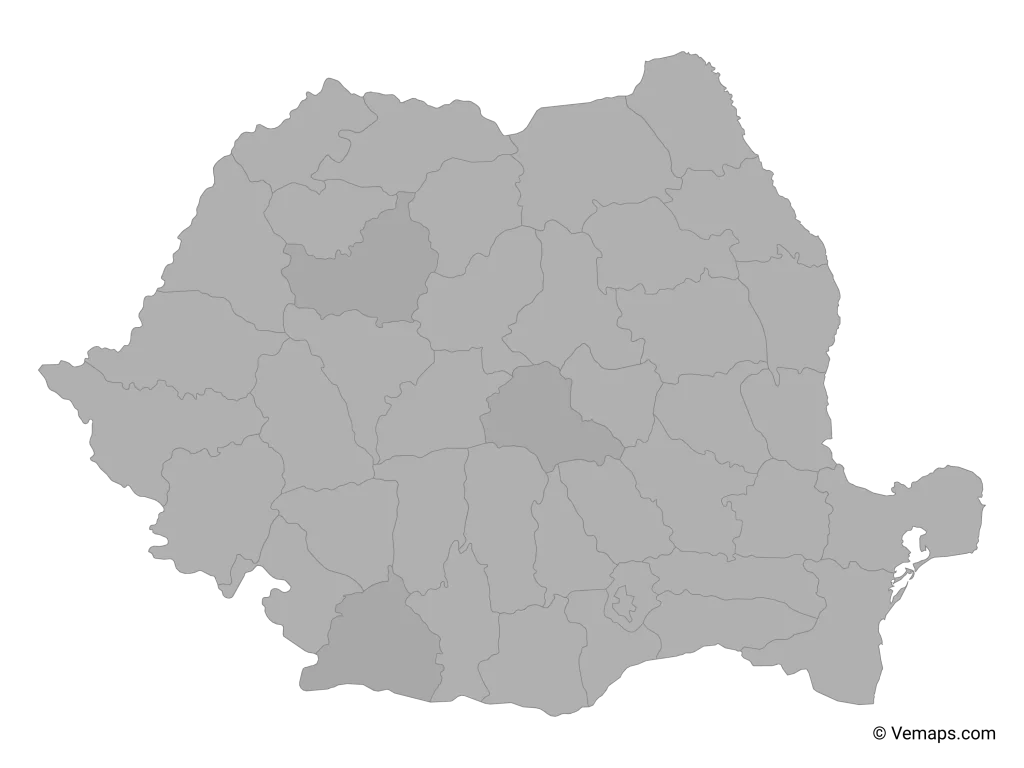 map of Romania
