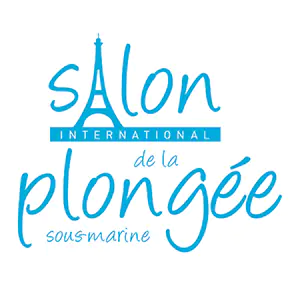 white logo Salon De La Plongée