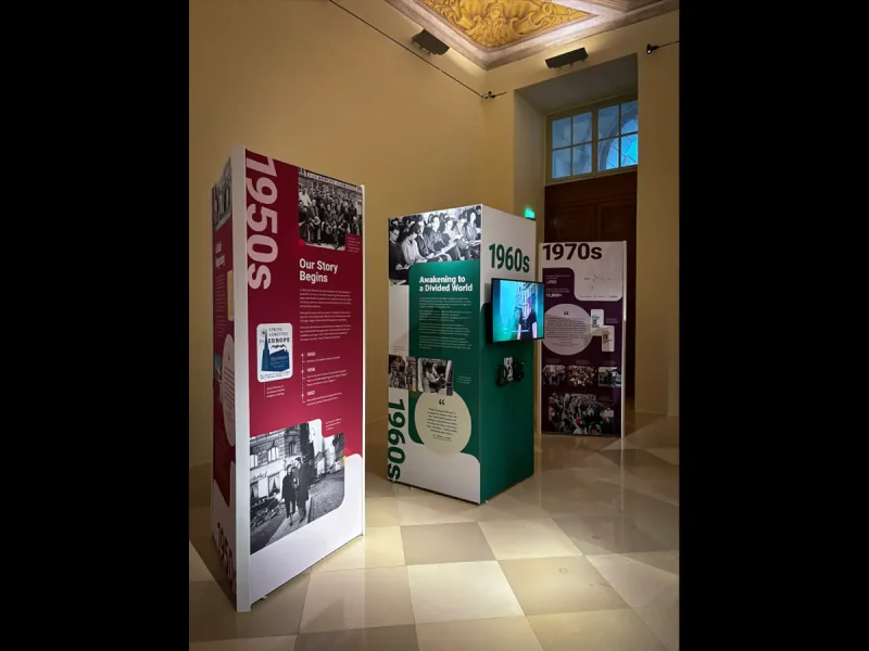 Exhibition stand design at Liechtenstein Gartenpalais Vienna for COACT